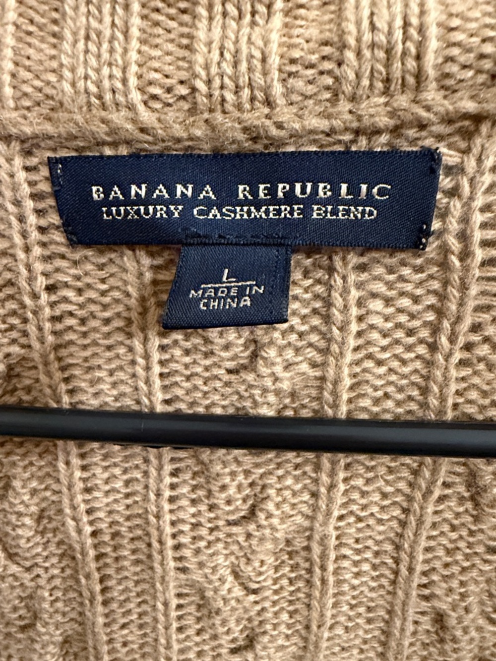 Banana Republic Cable Knit Shawl Collar Cardigan - Camel/Tan - Picture 4 of 4